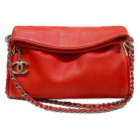 Chanel Handbags - CHANEL Chain Shoulder Bag Side Coco Mark Salmon Pink Calfskin
